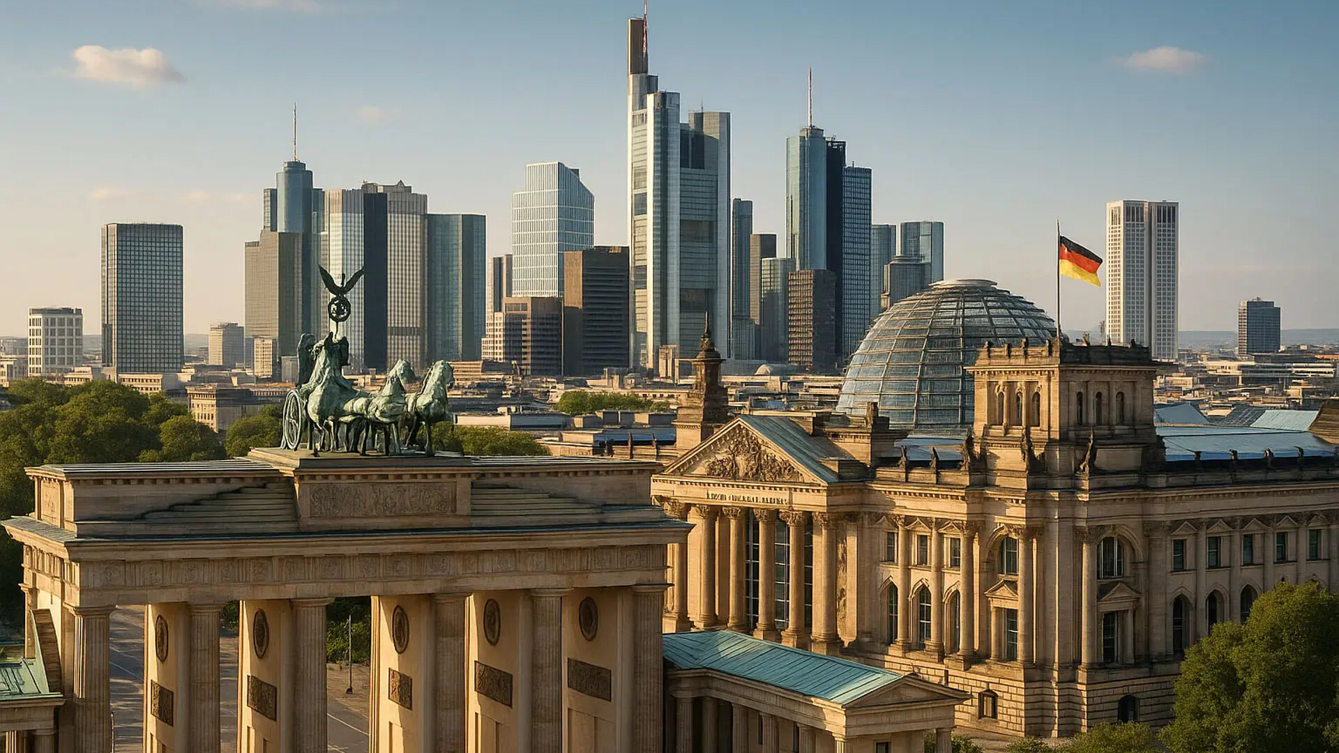 Skyline Frankfurt und Berlin
