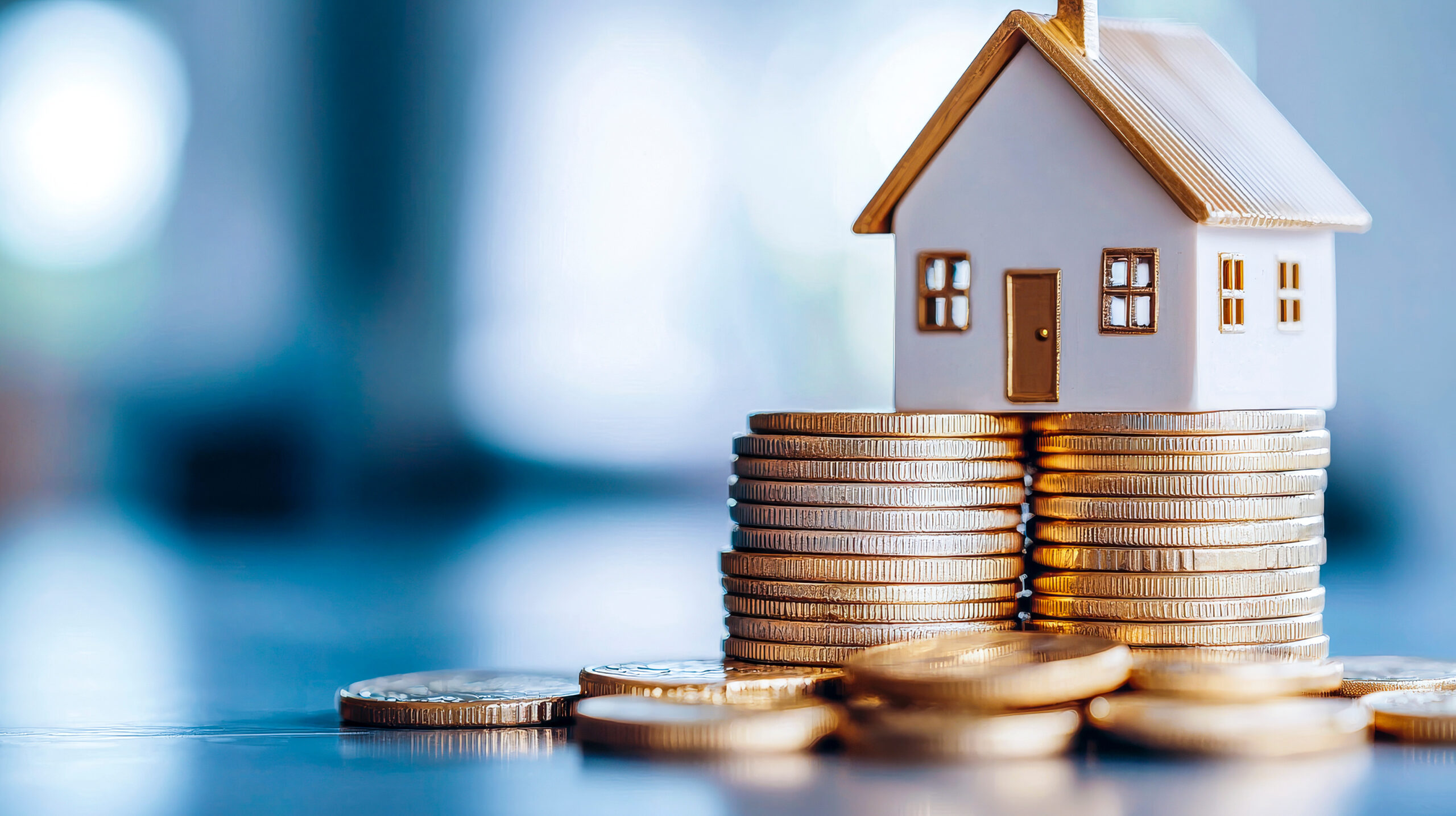 Modellhaus auf Münztürmen