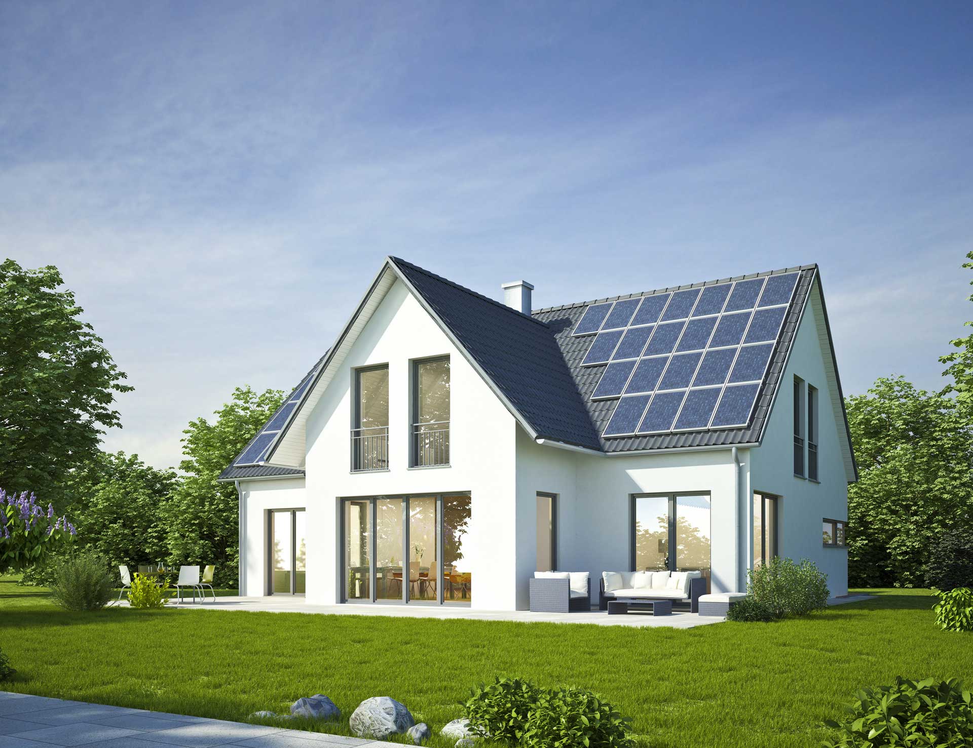 Einfamilienhaus mit Solardach