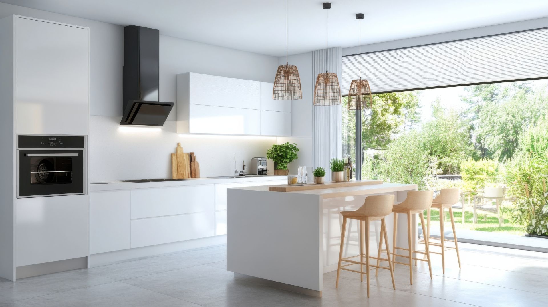 Heller Koch- und Essbereich