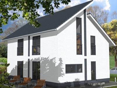 Modernes Einfamilienhaus mit Sonnenliegen