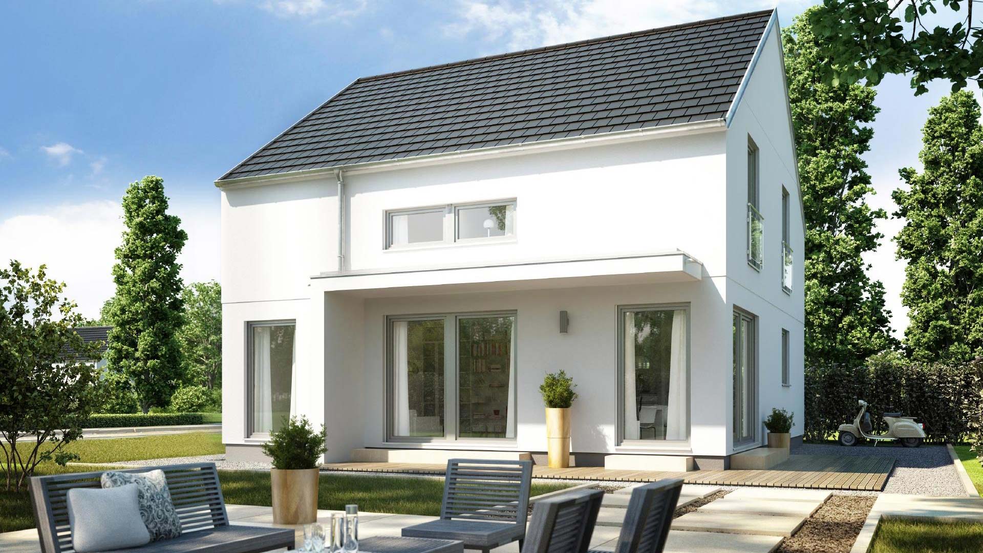 Modernes Haus mit Garten