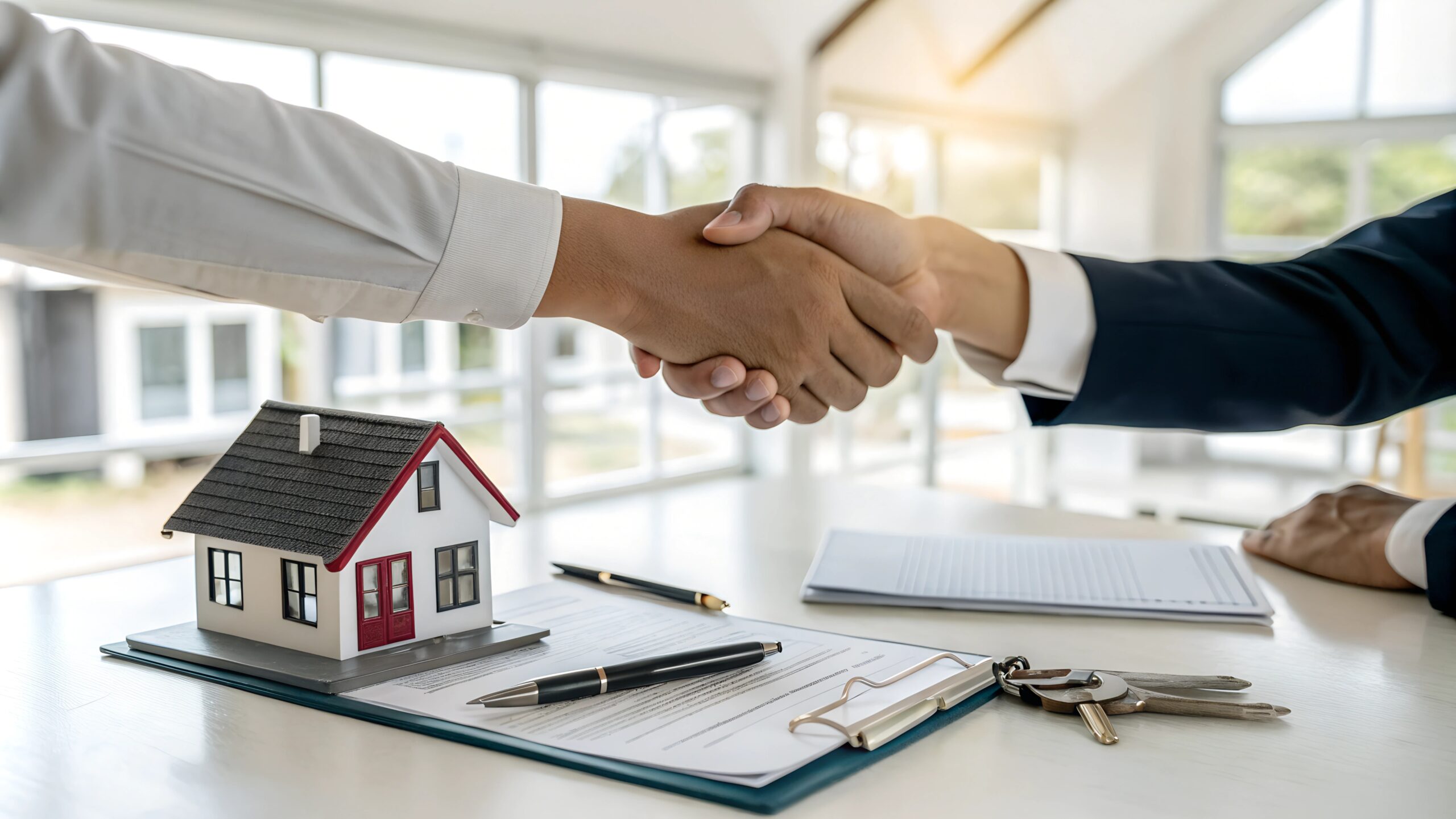 Männer schütteln sich die Hände