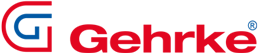 Gehrke-Logo: rotes und blaues G, Markenname in Rot.