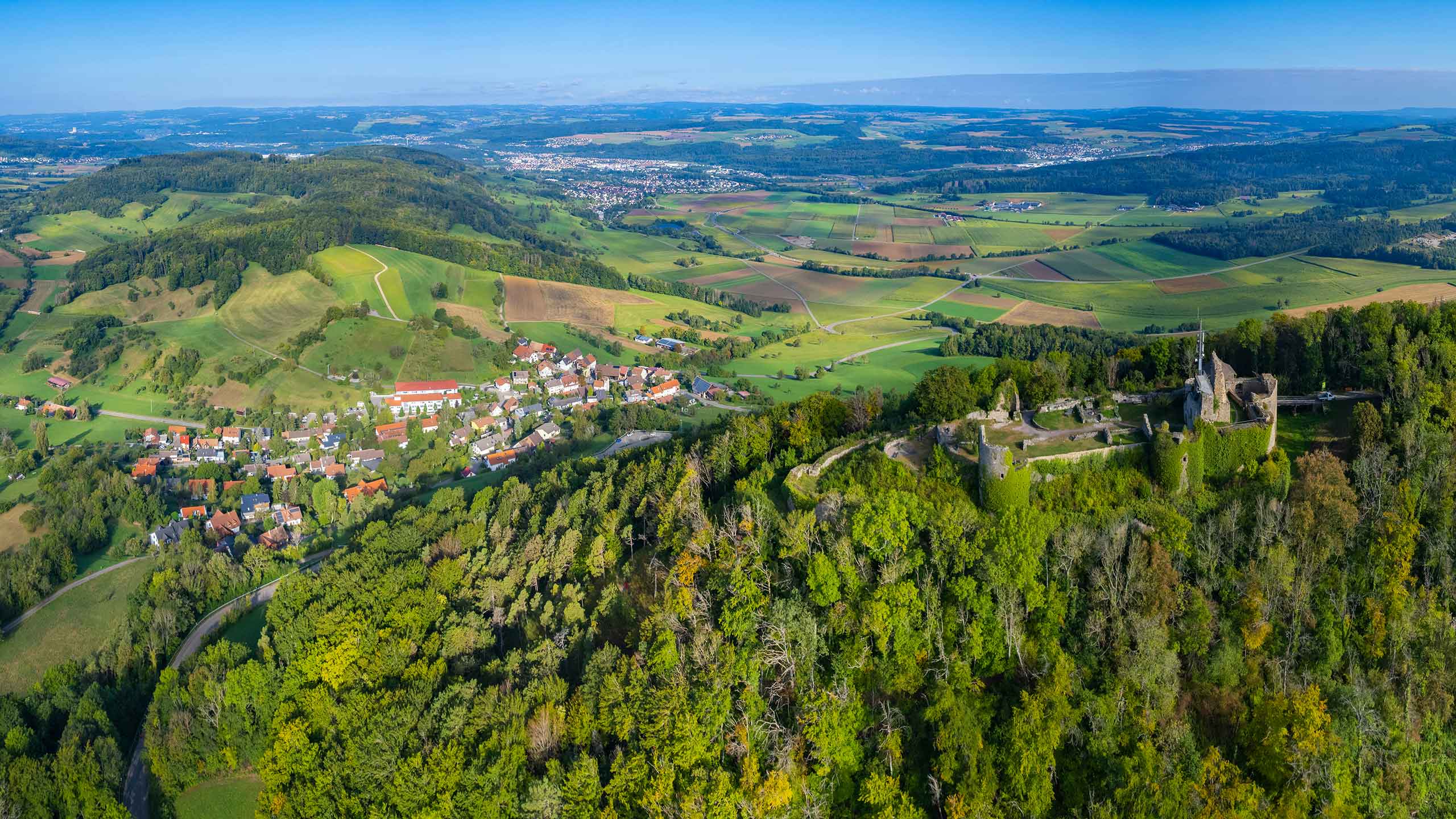 Blick über Klettgau / Erzingen im Landkreis Waldshut-Tiengen