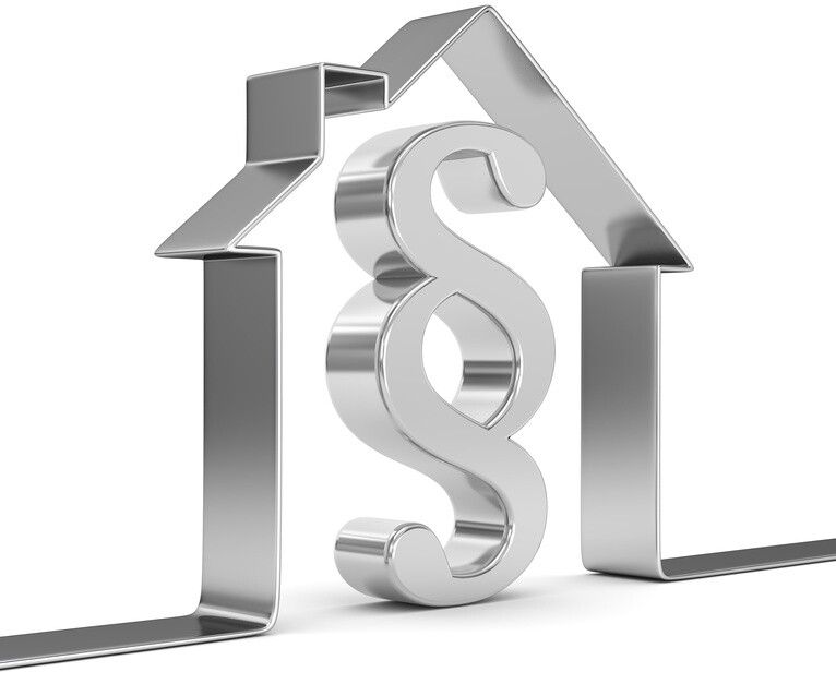 Paragraphenzeichen in Hausumriss