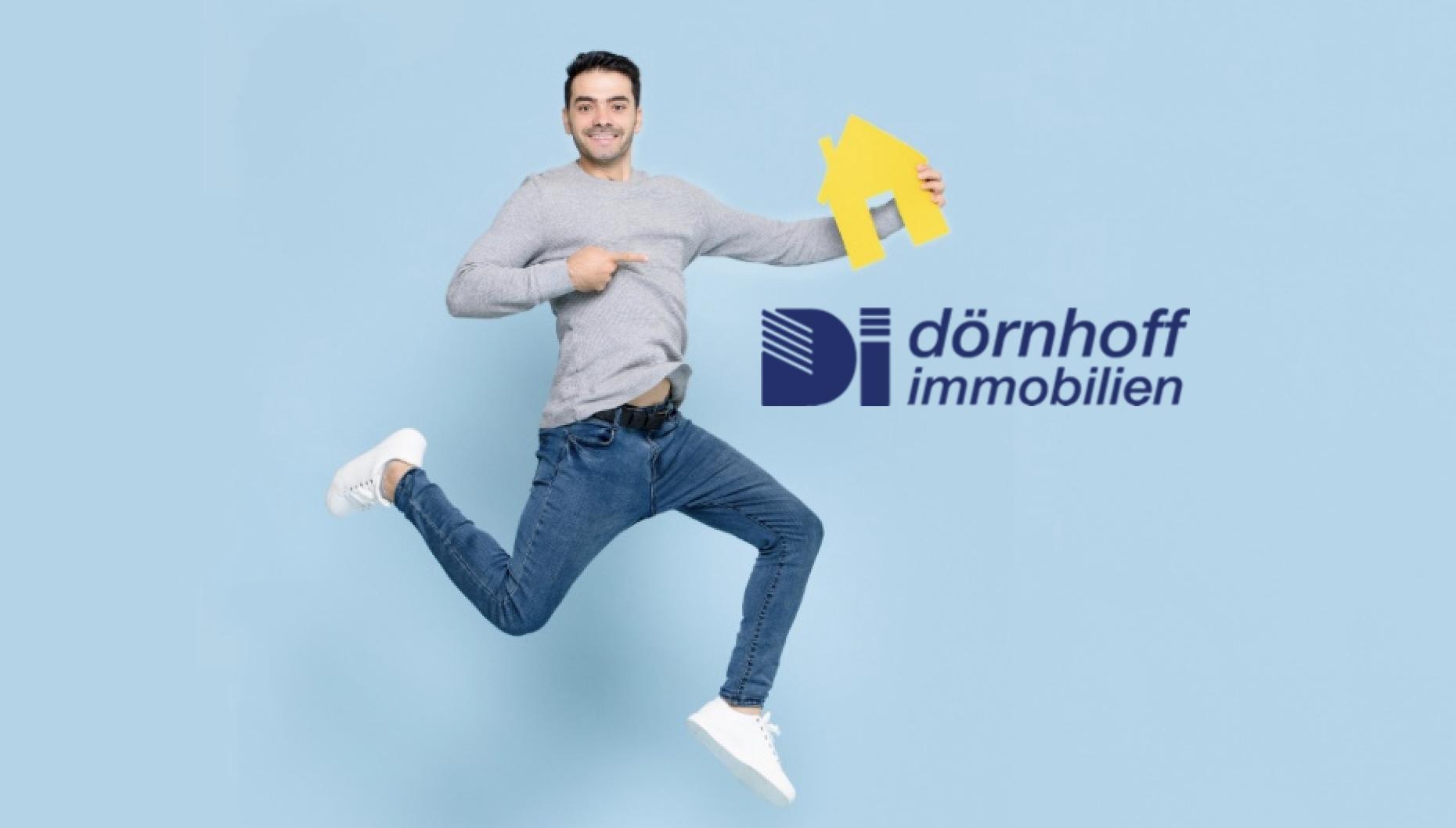 Mann mit Dörnhoff Immobilien Logo