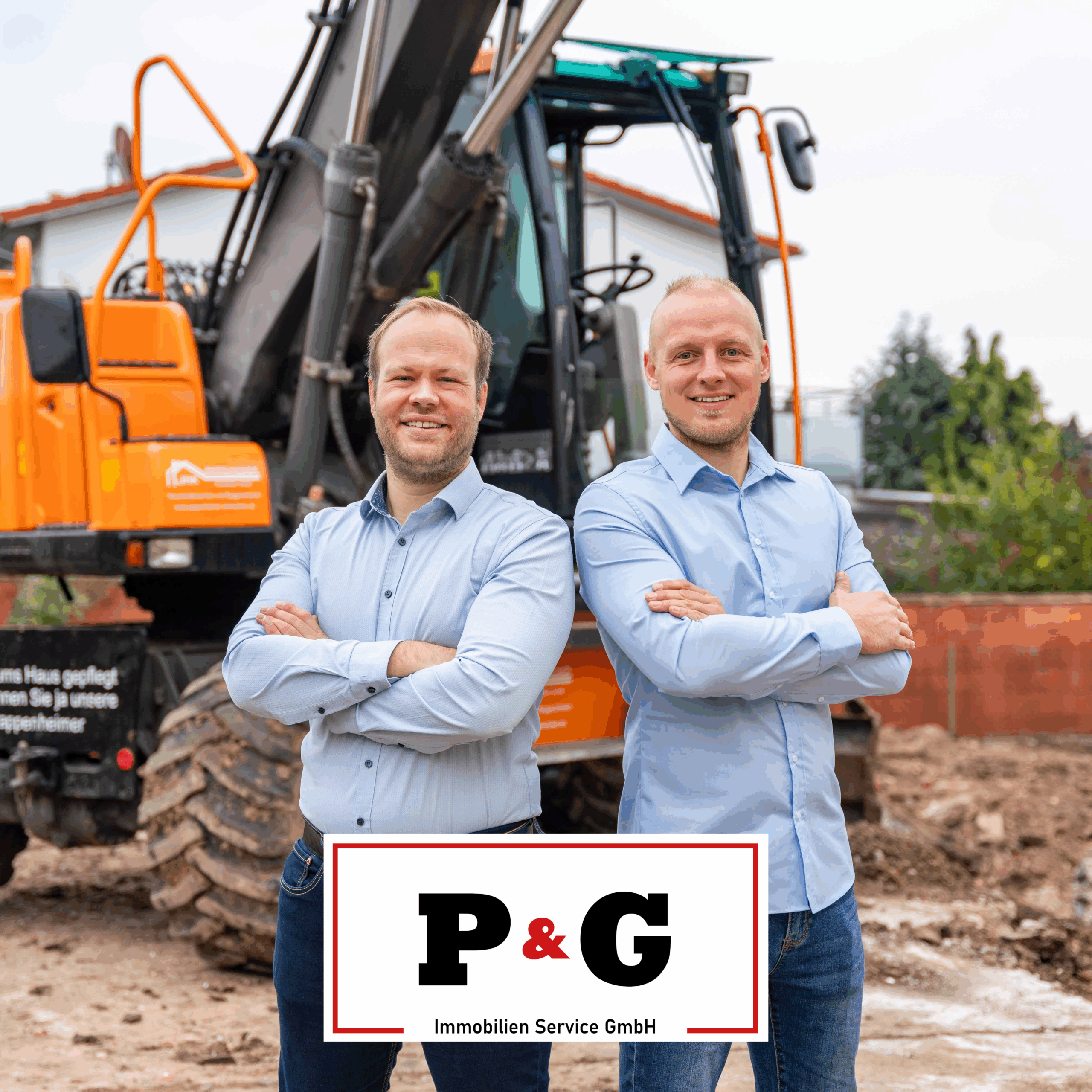 Die beiden Bauträger vom Wohnbauprojekt lindedrei in Oettingen i. Bay. Maximilian Güthner und Kevin Pappenheimer