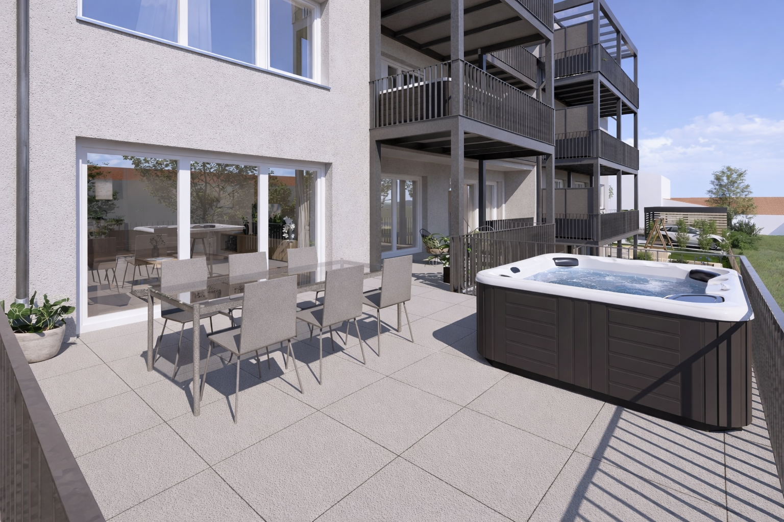 Terrasse mit Whirlpool