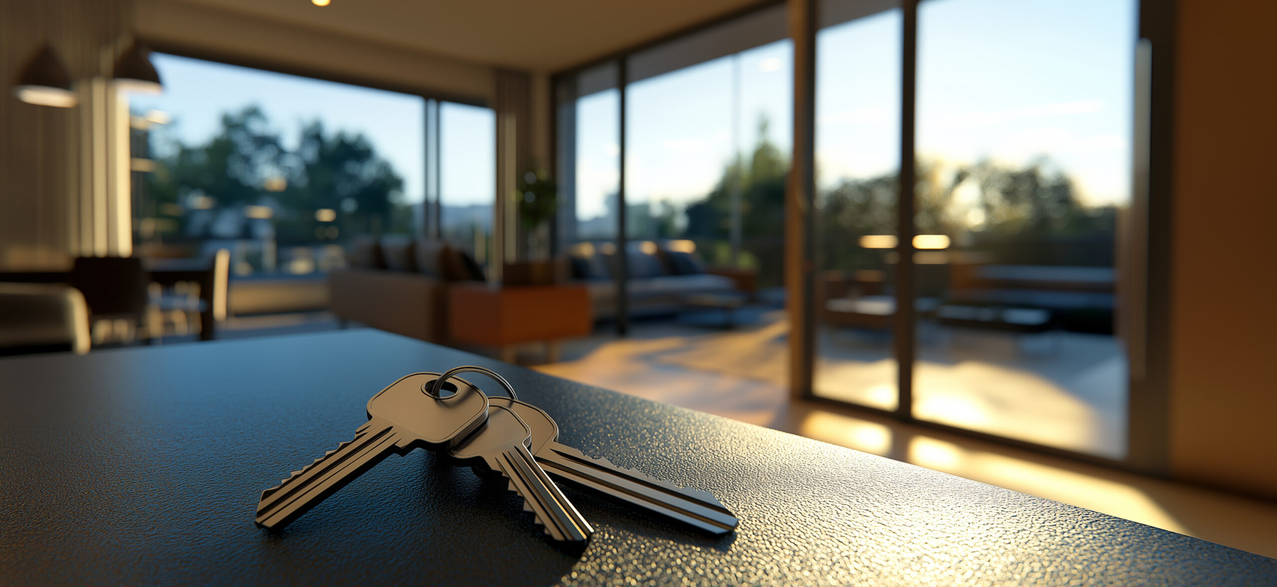 Schlüsselbund liegt auf der Küchentheke