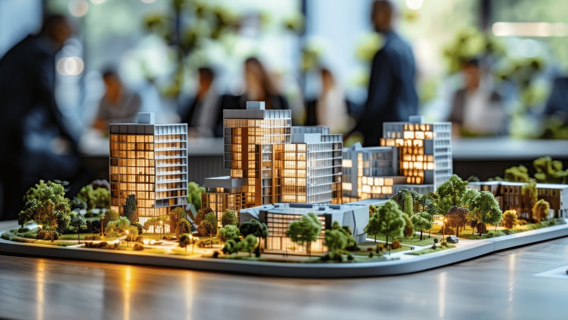 Modell einer modernen Wohnanlage