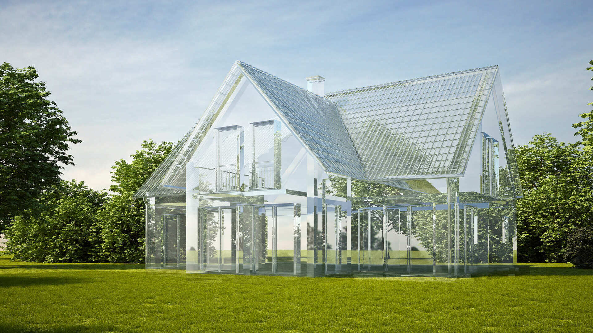 Imaginäres Haus auf Grundstück