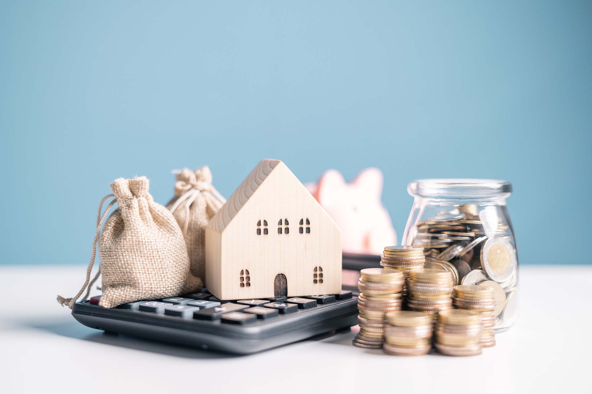 Hausmodell auf Taschenrechner