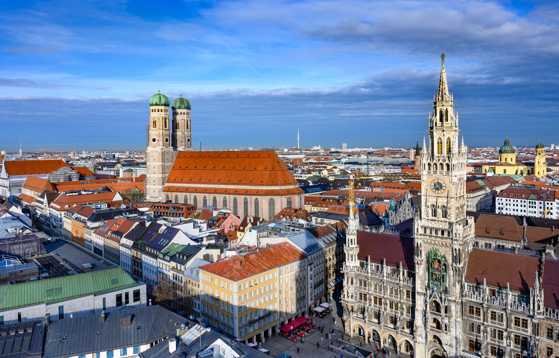 Blick auf die Frauenkirche in München