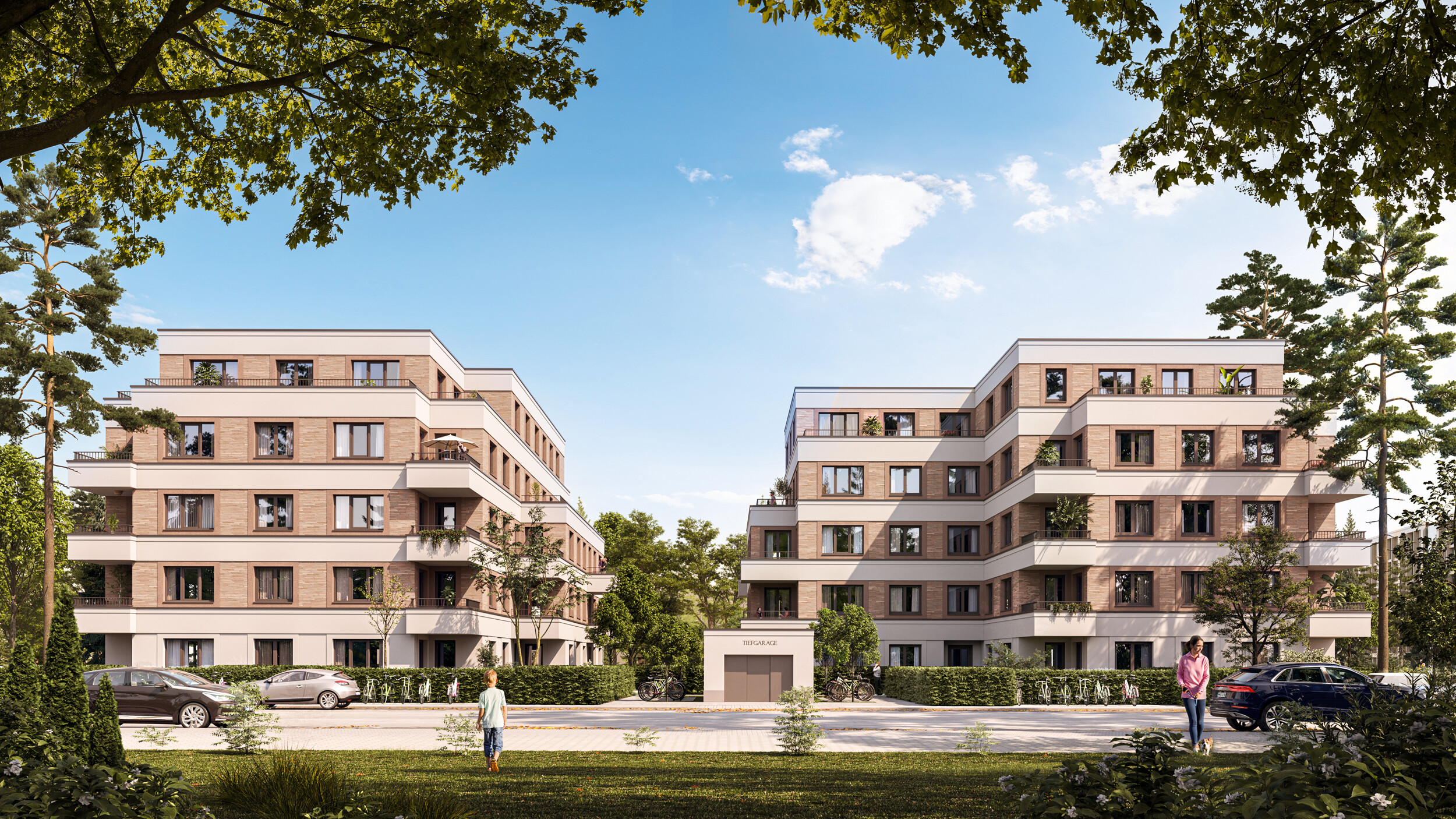 Visualisierung Außen Neubauprojekt Zehlendorf Dahlem