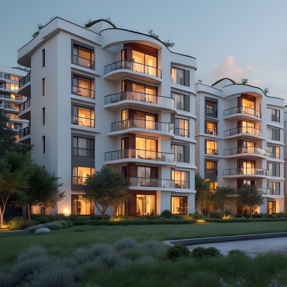 Moderne Mehrfamilienhäuser