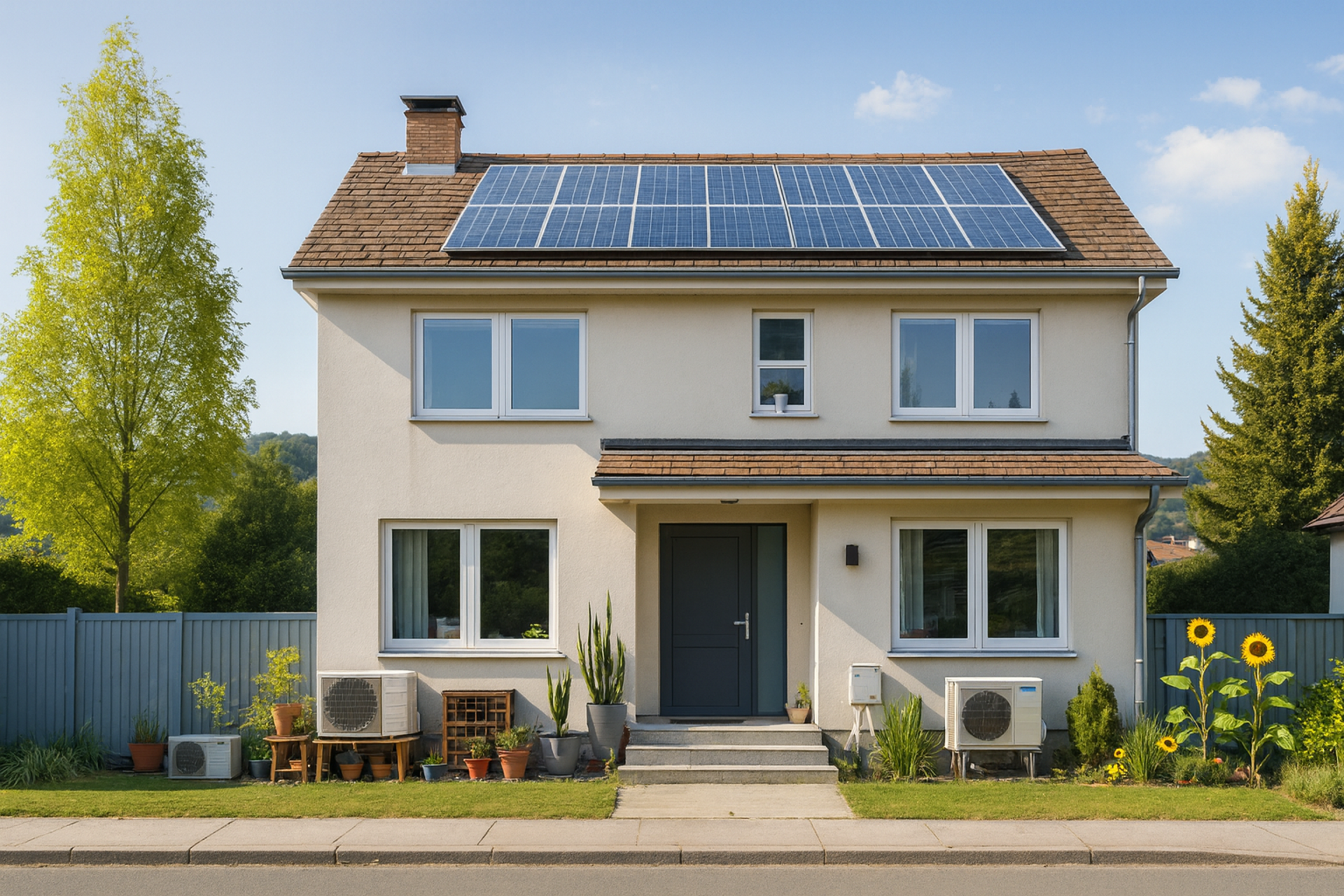 Haus mit energetischen Verbesserungen
