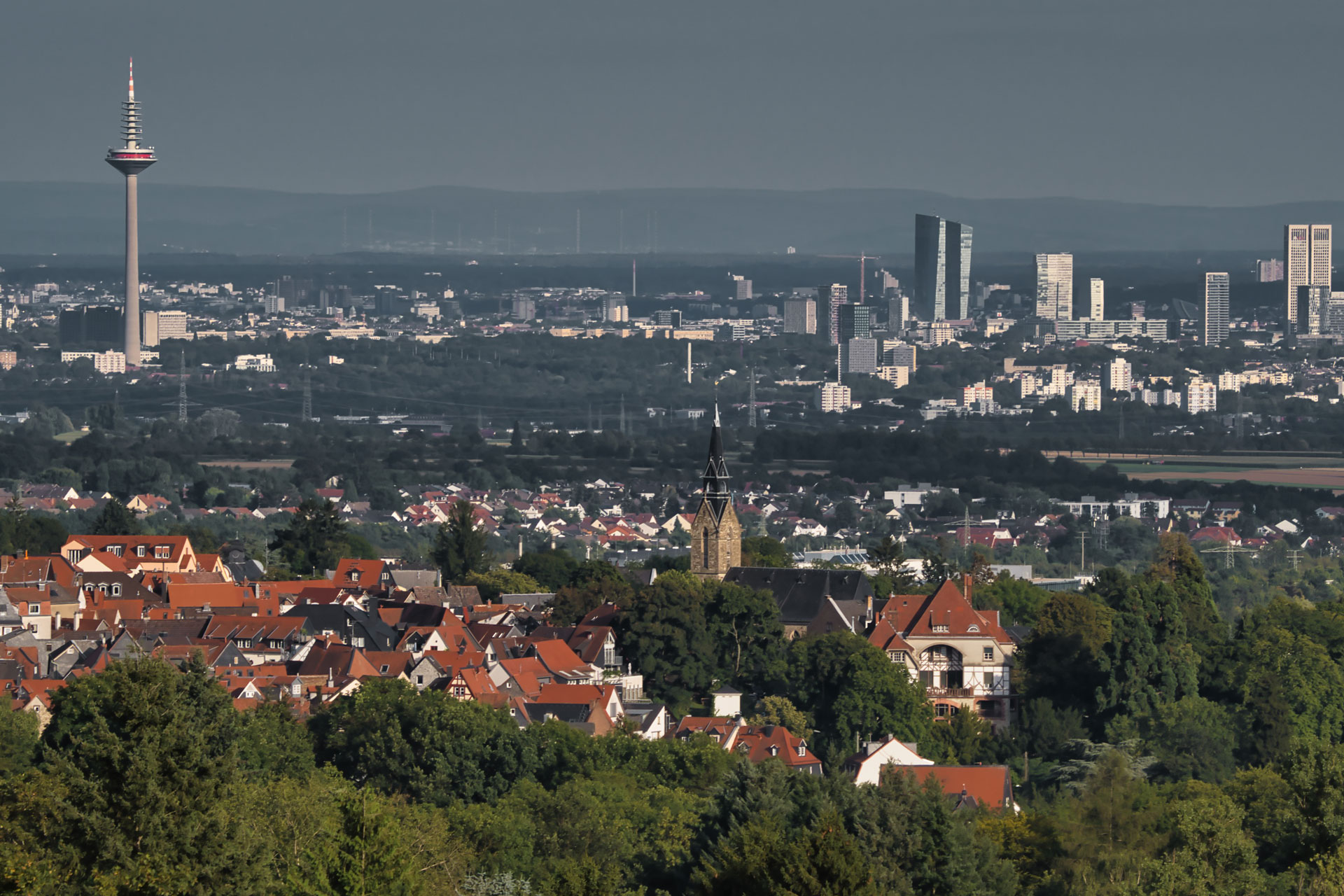 Blick über Kronberg im Hochtaunuskreis