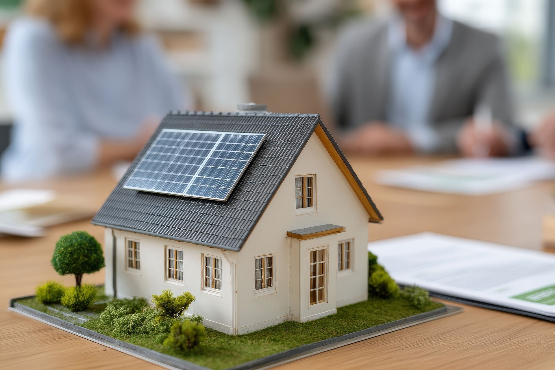 Modellhaus mit Solaranlage