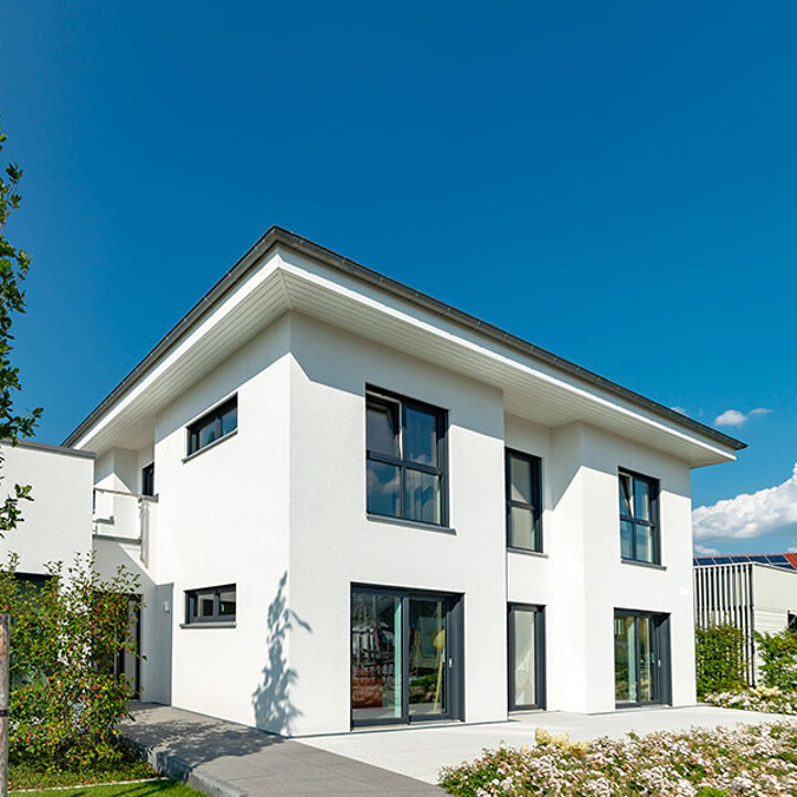 Einfamilienhaus mit geraden Linien