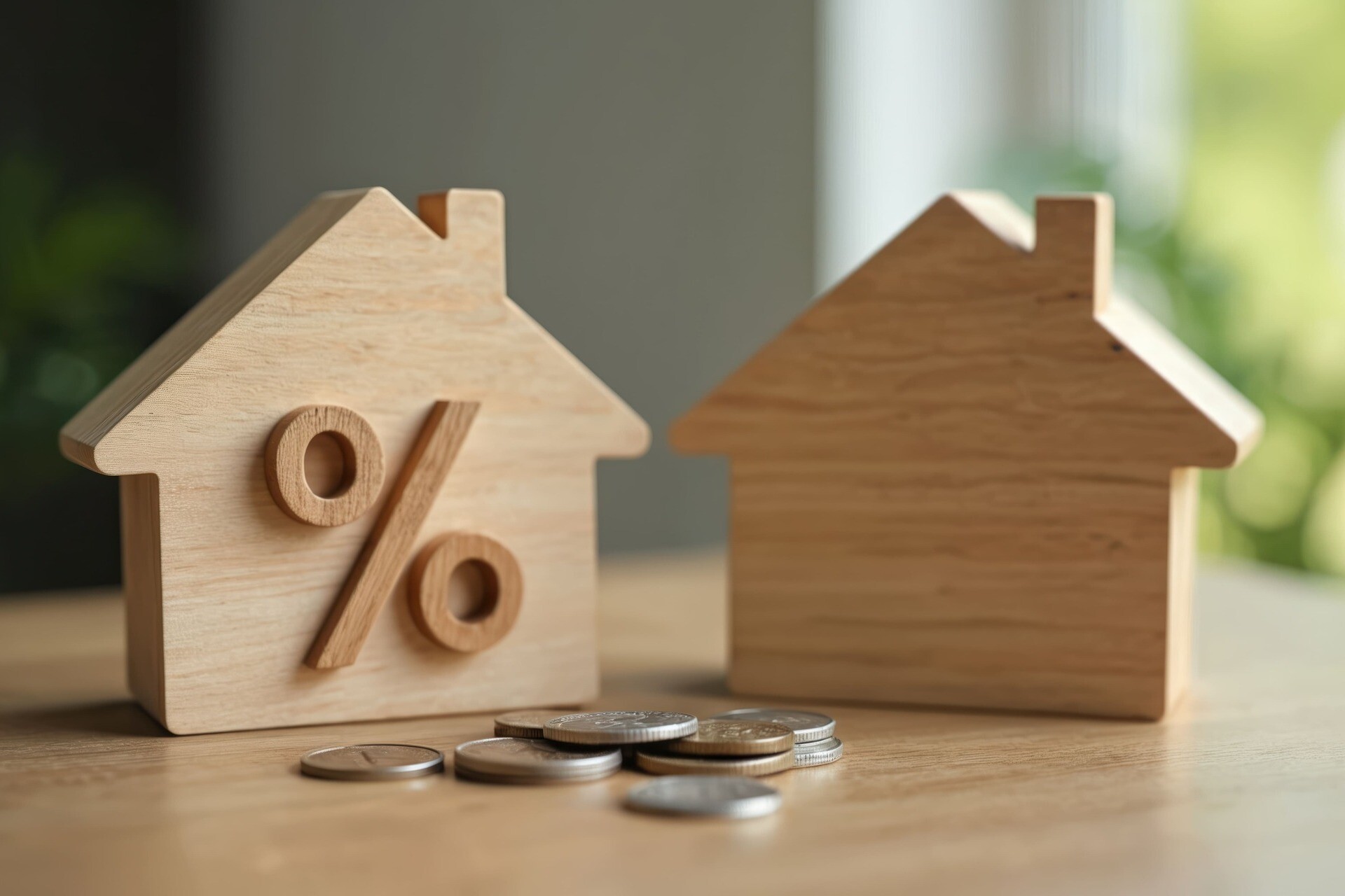 Modellhaus mit Prozentzeichen