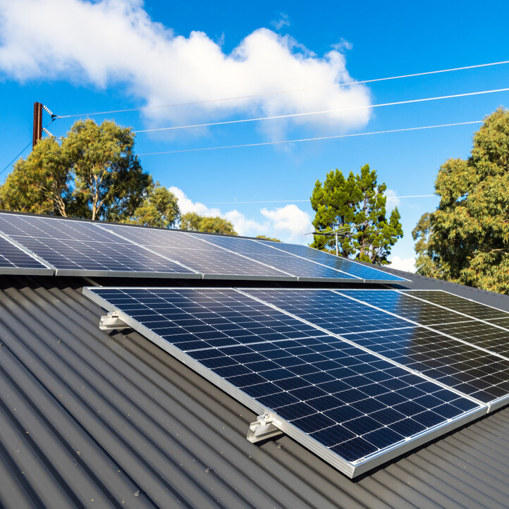Solaranlage auf einem Hausdach