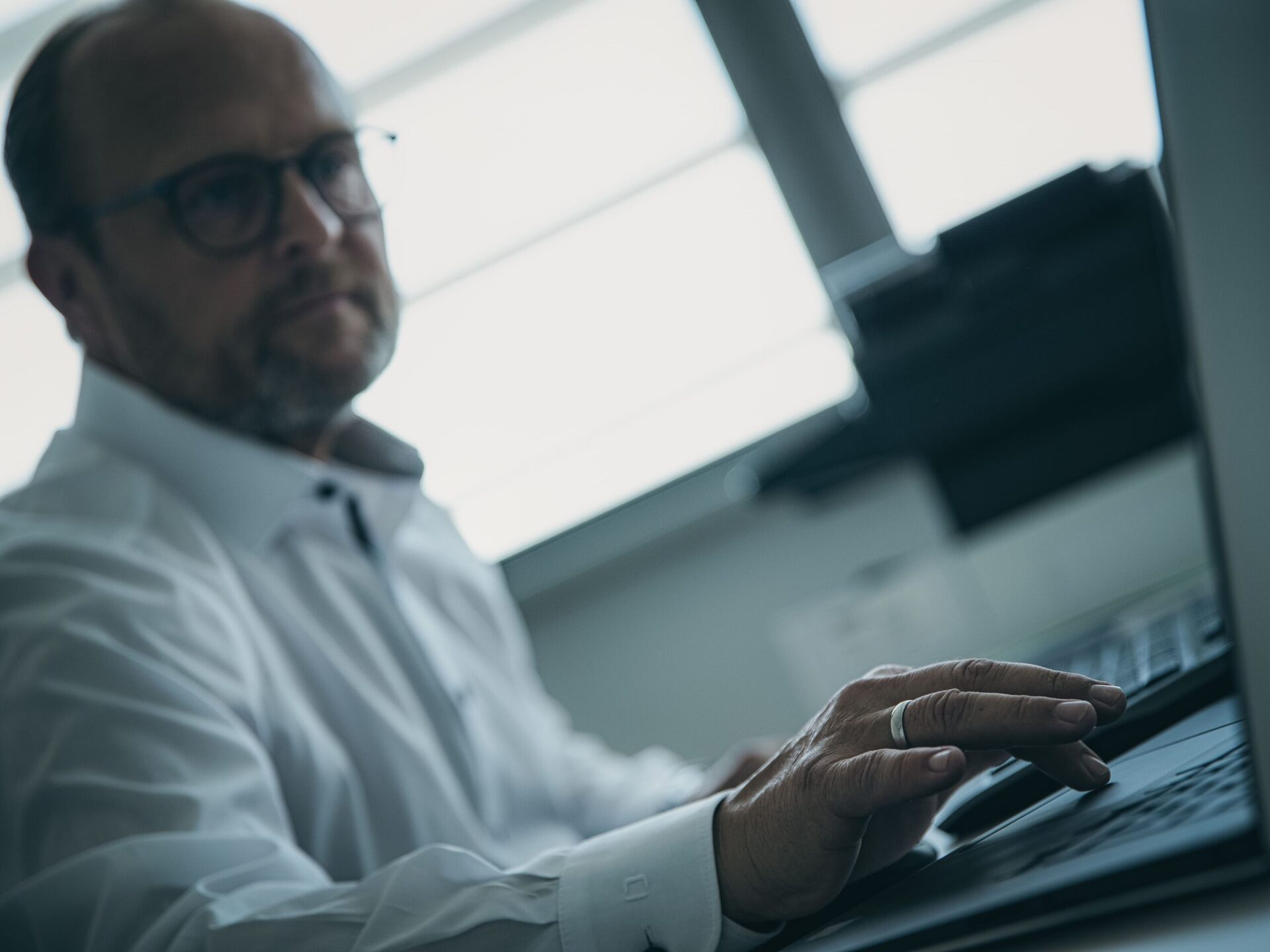 Dieter am Notebook