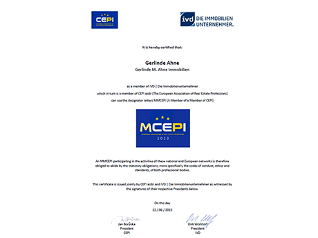 Zertifikat MCEPI