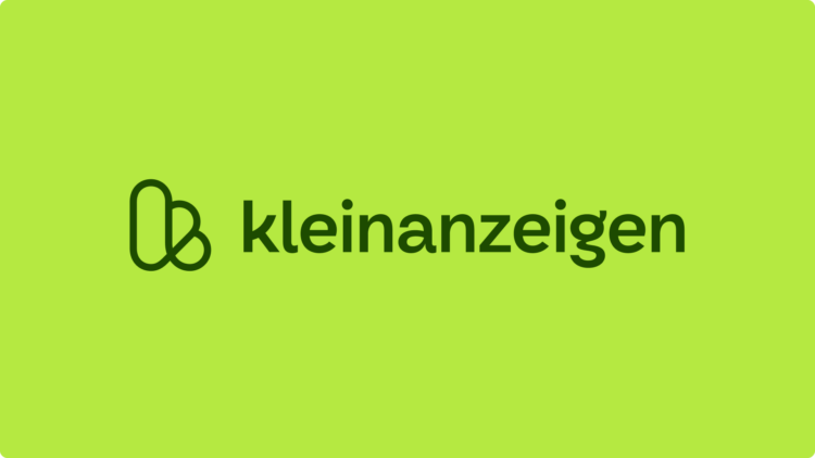 Kleinanzeigen Logo auf grünem Hintergrund.