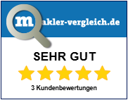 makler-vergleich.de Bewertung: SEHR GUT mit 4 von 5 Sternen, basierend auf 3 Kundenbewertungen.