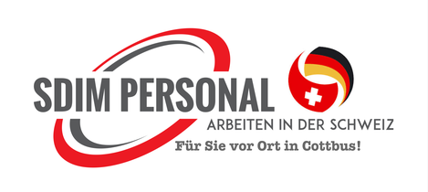 SDIM Personal Logo mit Schweizer und deutscher Flagge, deutscher Text.