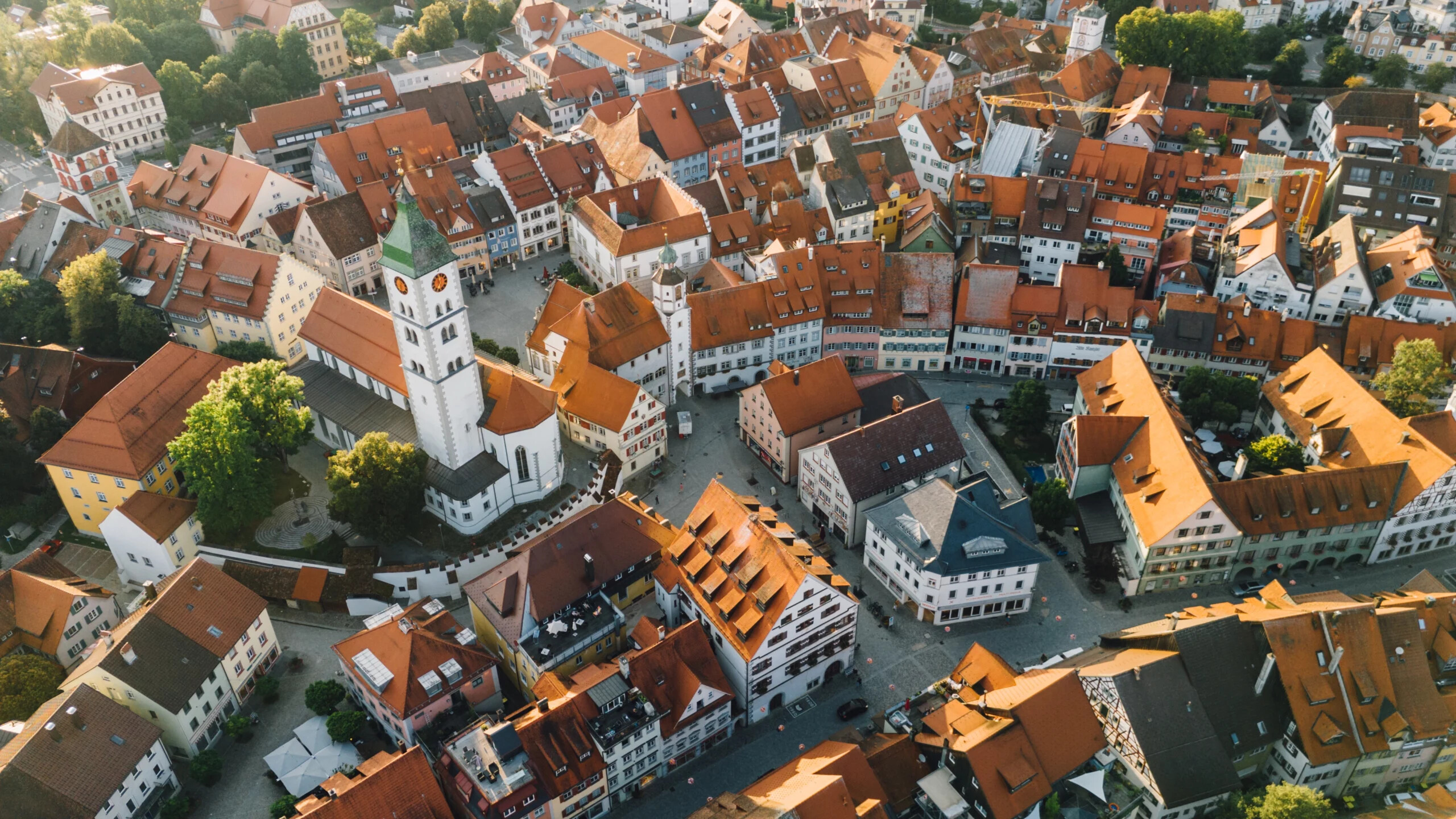 Altstadt Wangen im Allgäu von oben