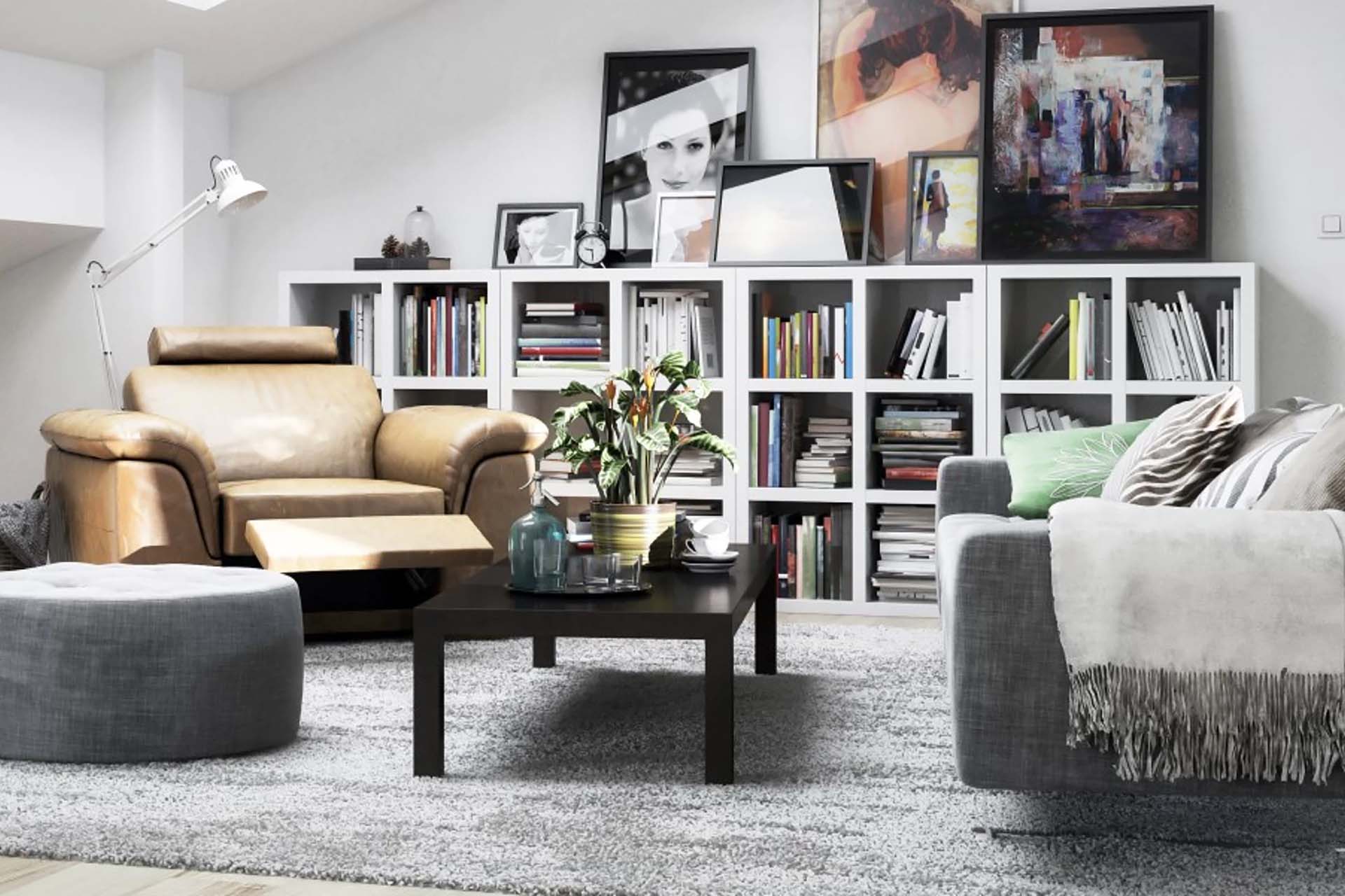 Helles Wohnzimmer