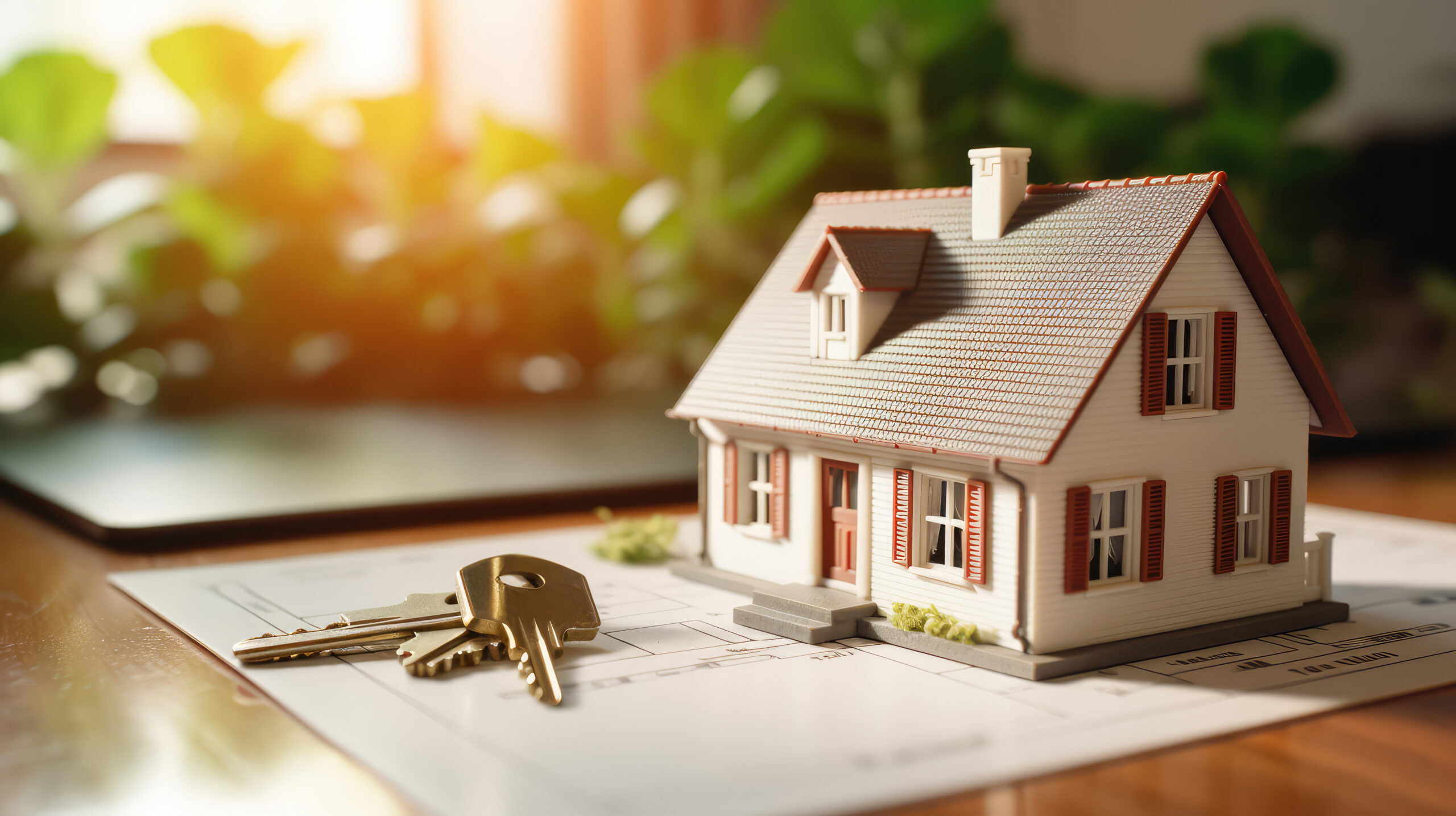 Modellhaus mit Schlüssel