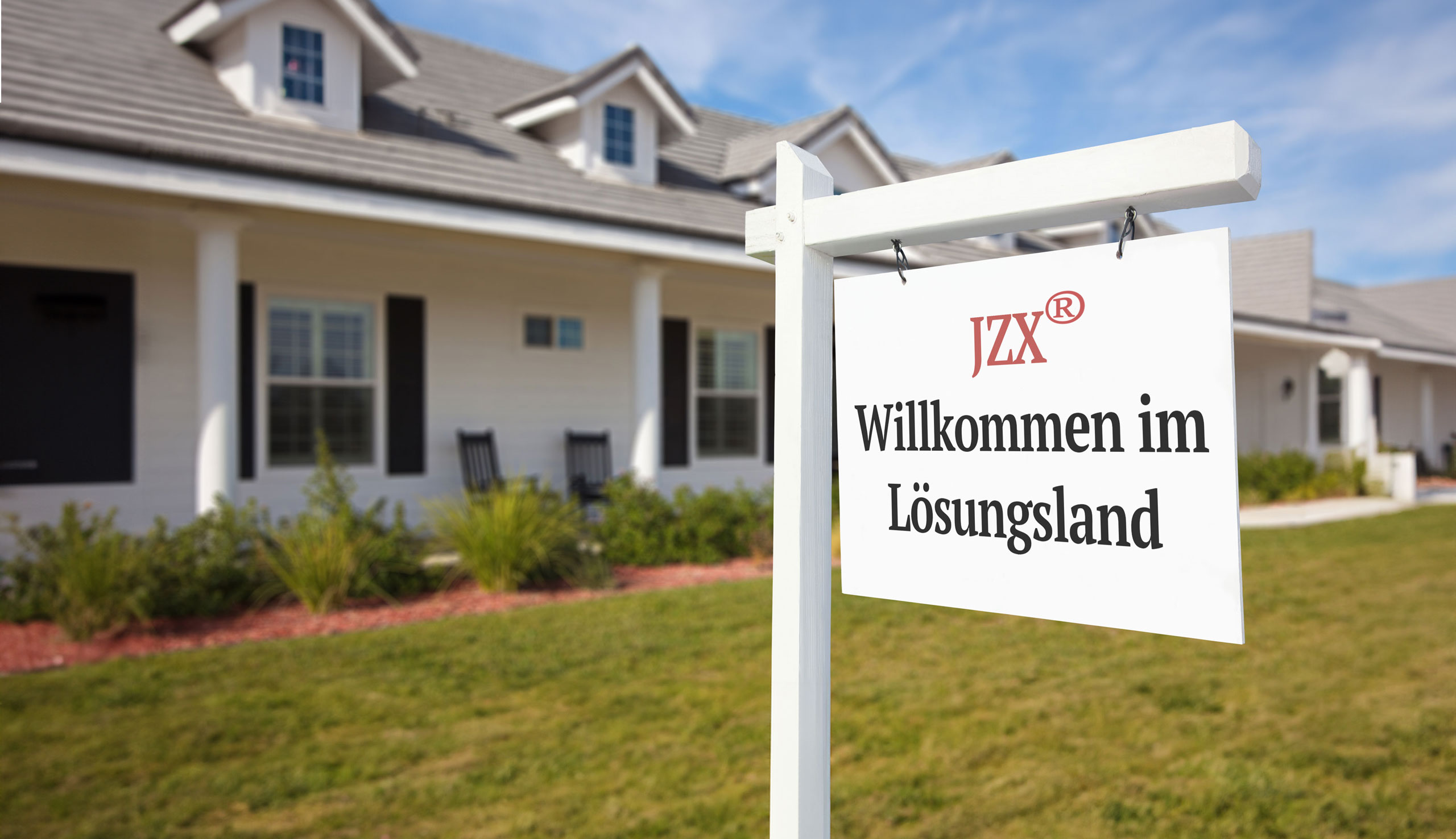 Willkommensschild JZX GmbH