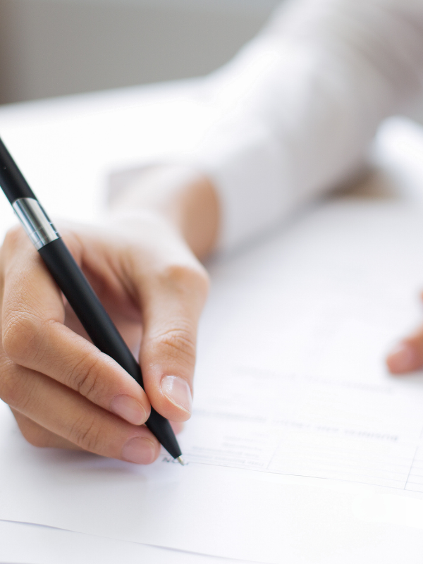 Ausfüllen von Dokumenten