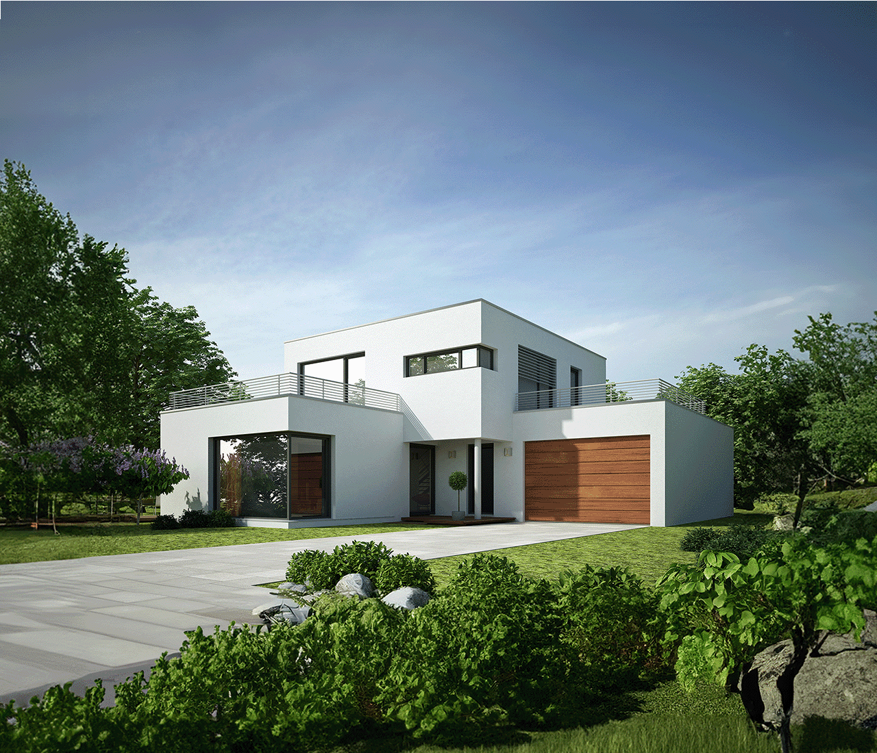 Modernes Haus von außen