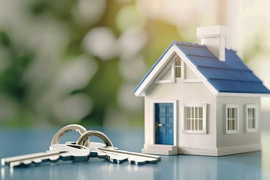 Hausmodell mit Schlüsseln