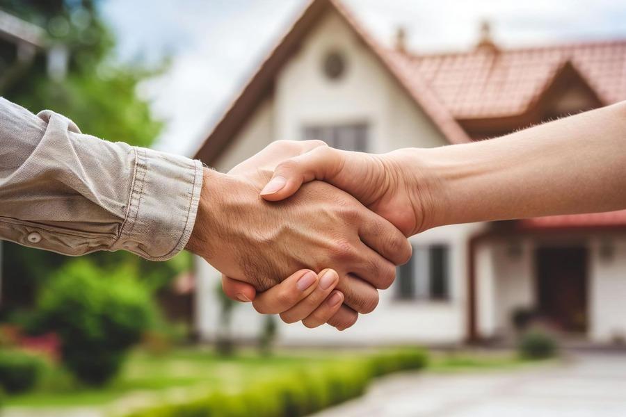 Zwei Personen schütteln sich die Hand