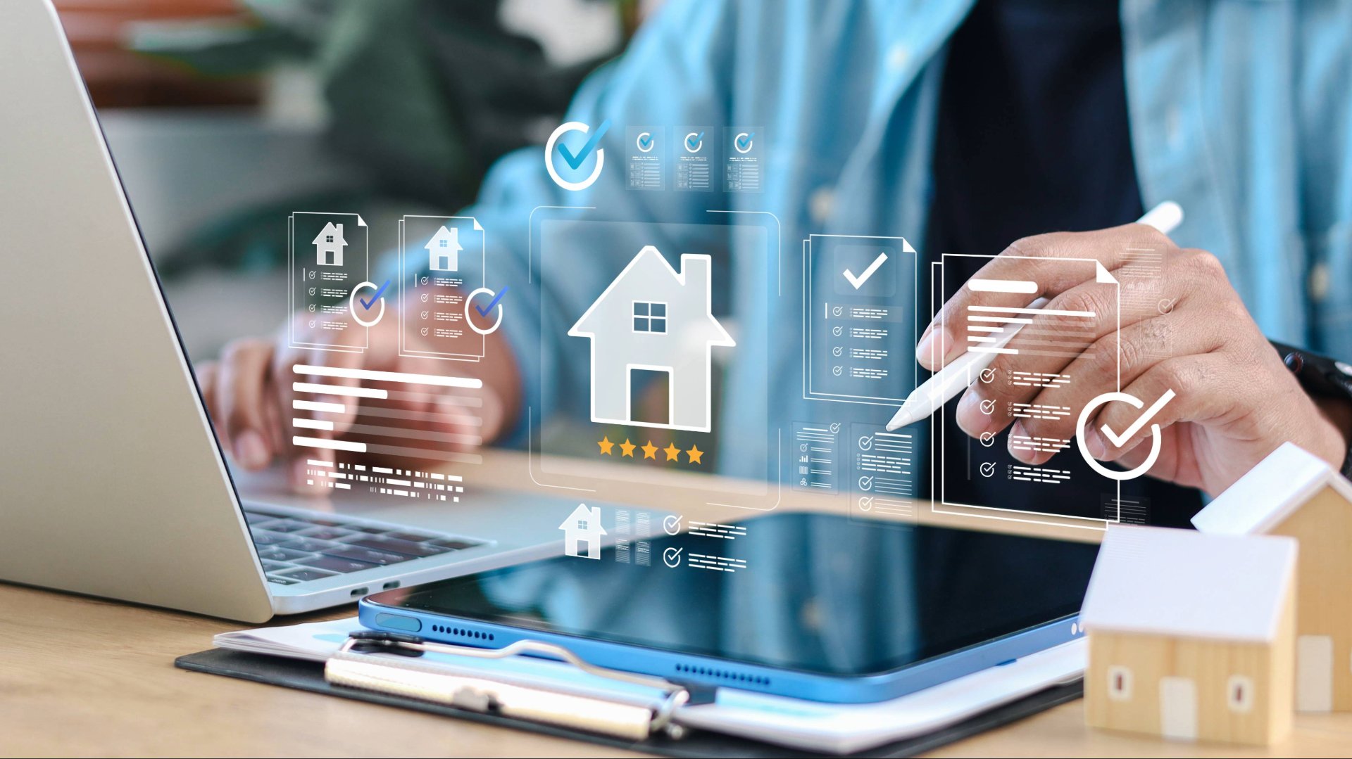 Digitale Immobilienverwaltung mit Online-Checklisten und Objektdaten.