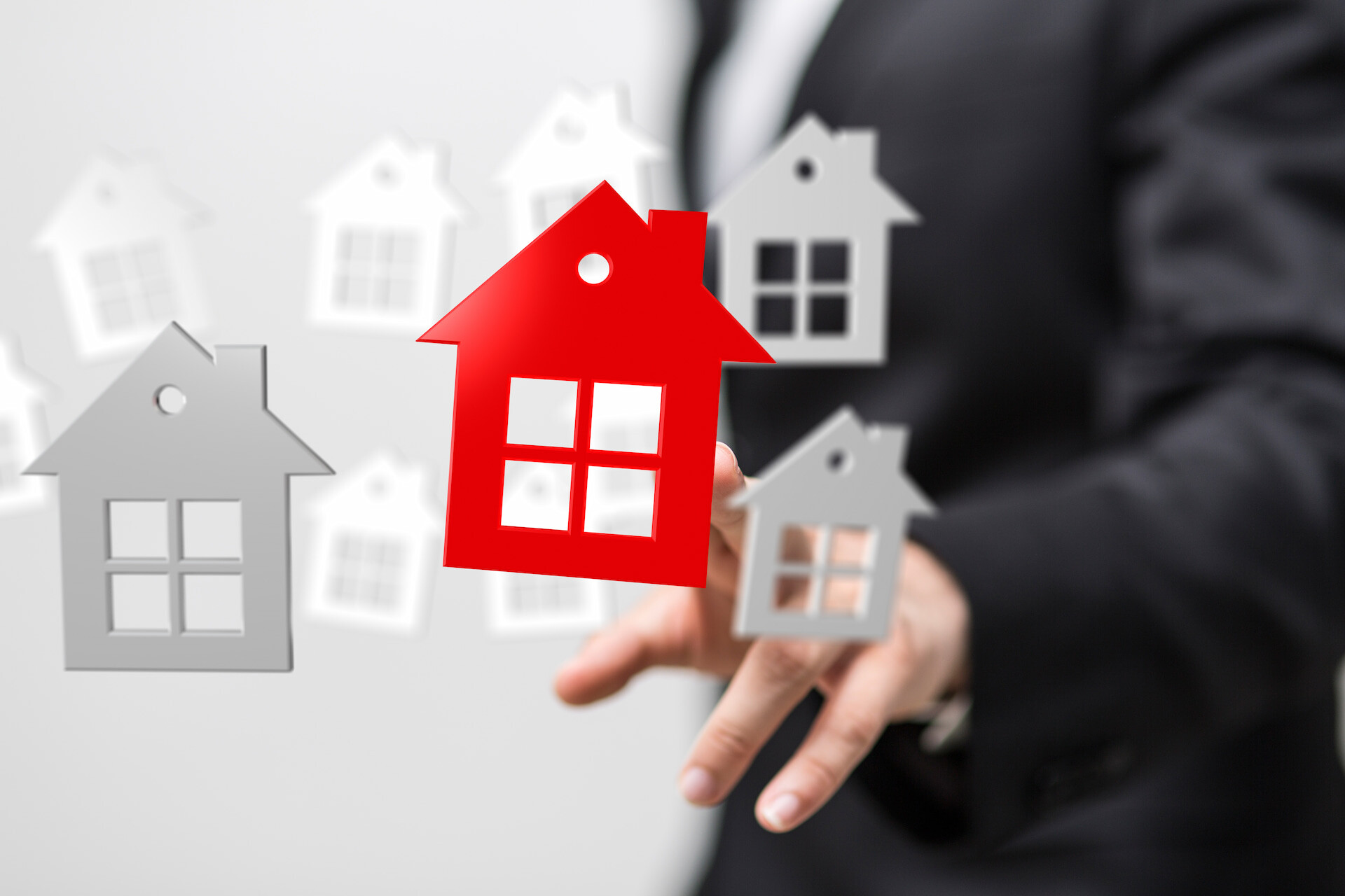 Virtuelle Häuser werden ausgewählt