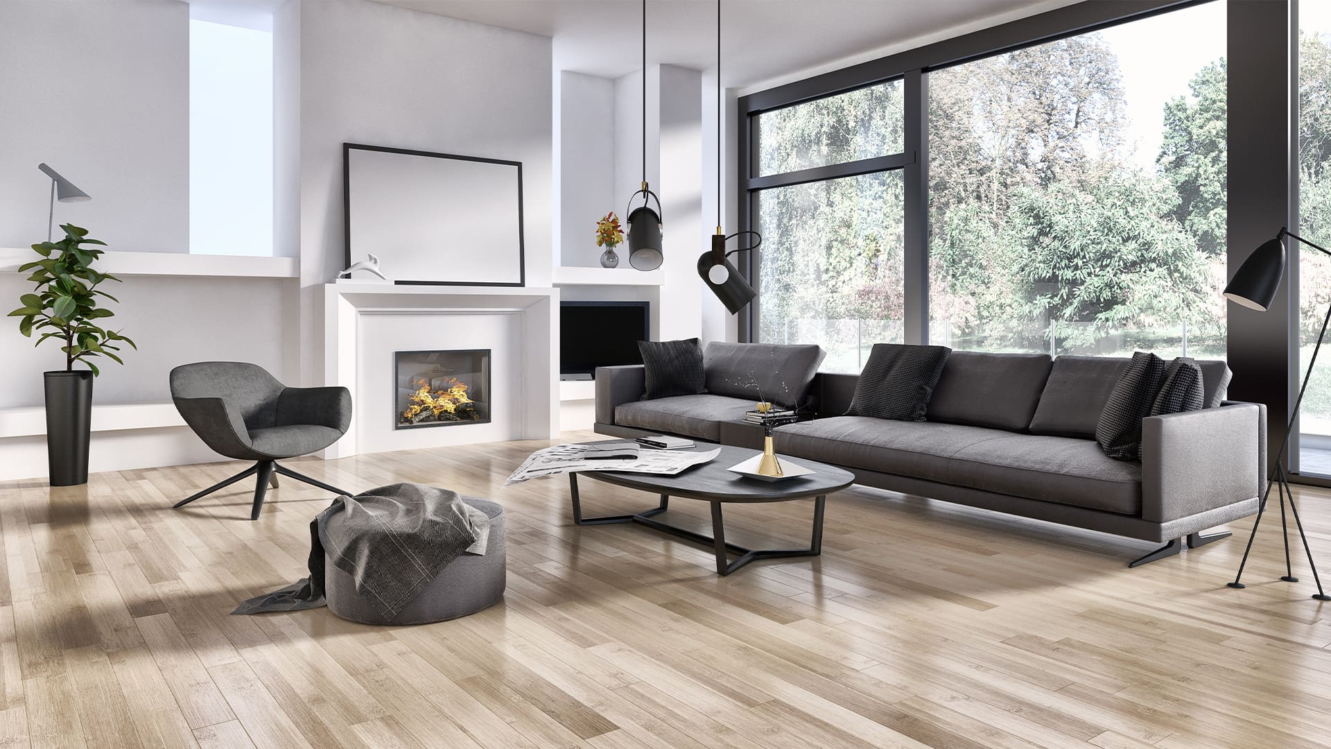 Wohnzimmer modern eingerichtet