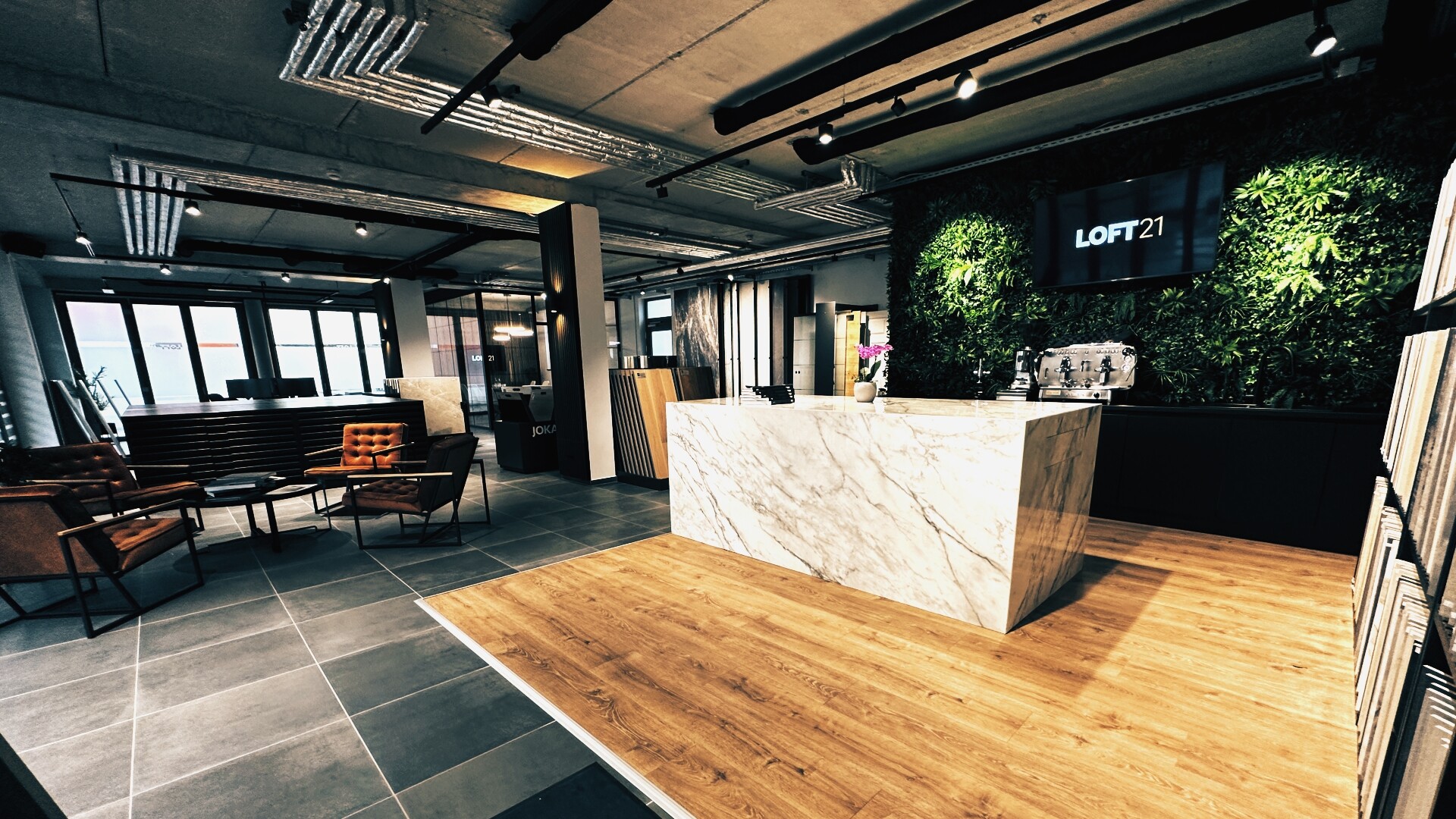 Marmortheke in unserem Loft21 Immobilien Makler Ingolstadt Büro