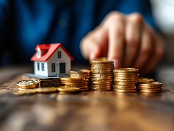 Hausmodell auf Münzen