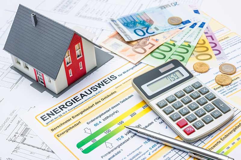 Hausmodell auf Energieausweis