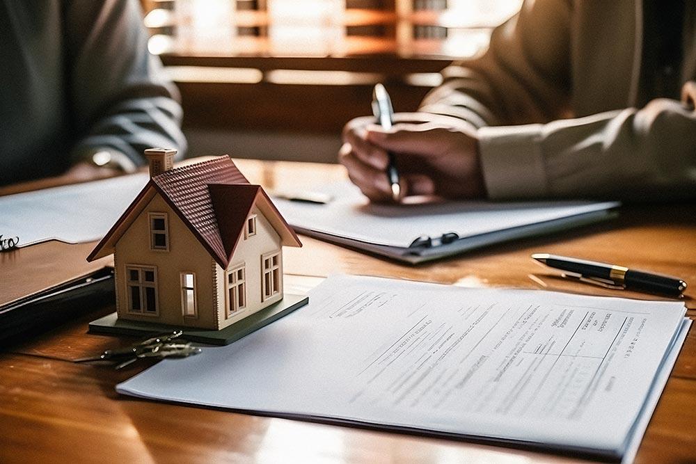 Hausmodell auf Vertrag