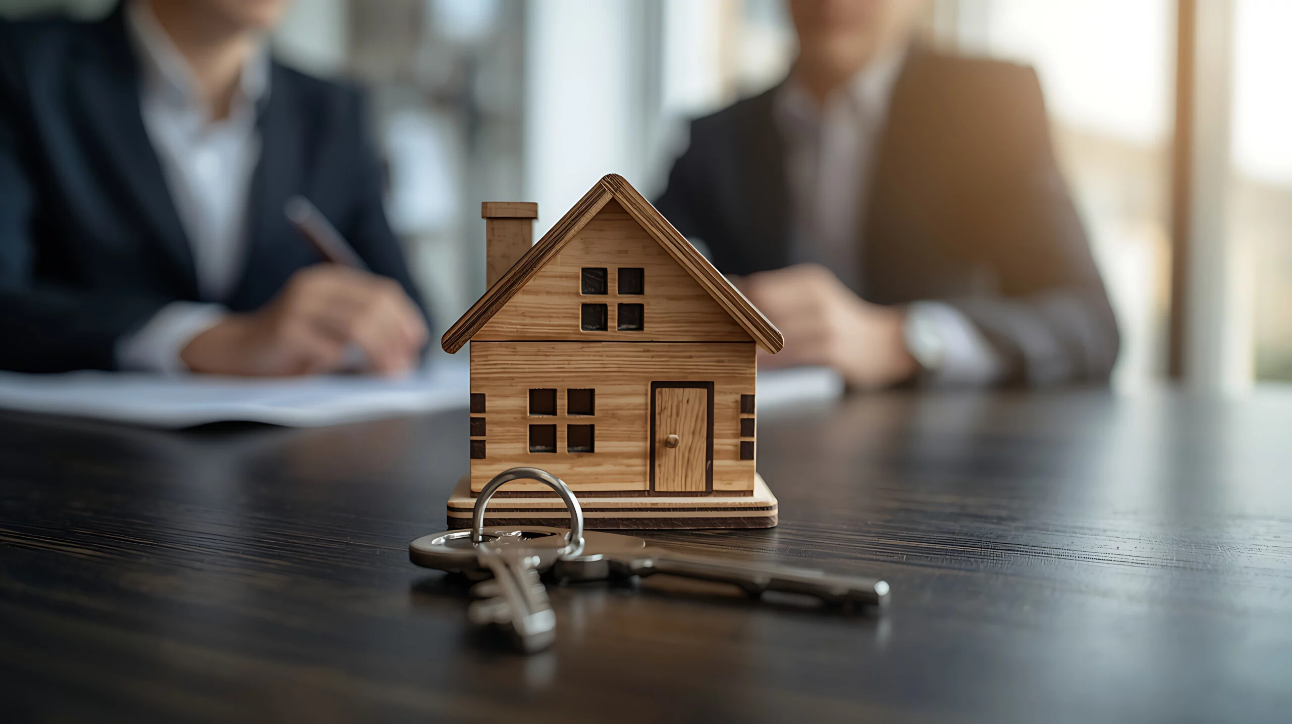 Schlüssel vor Modellhaus