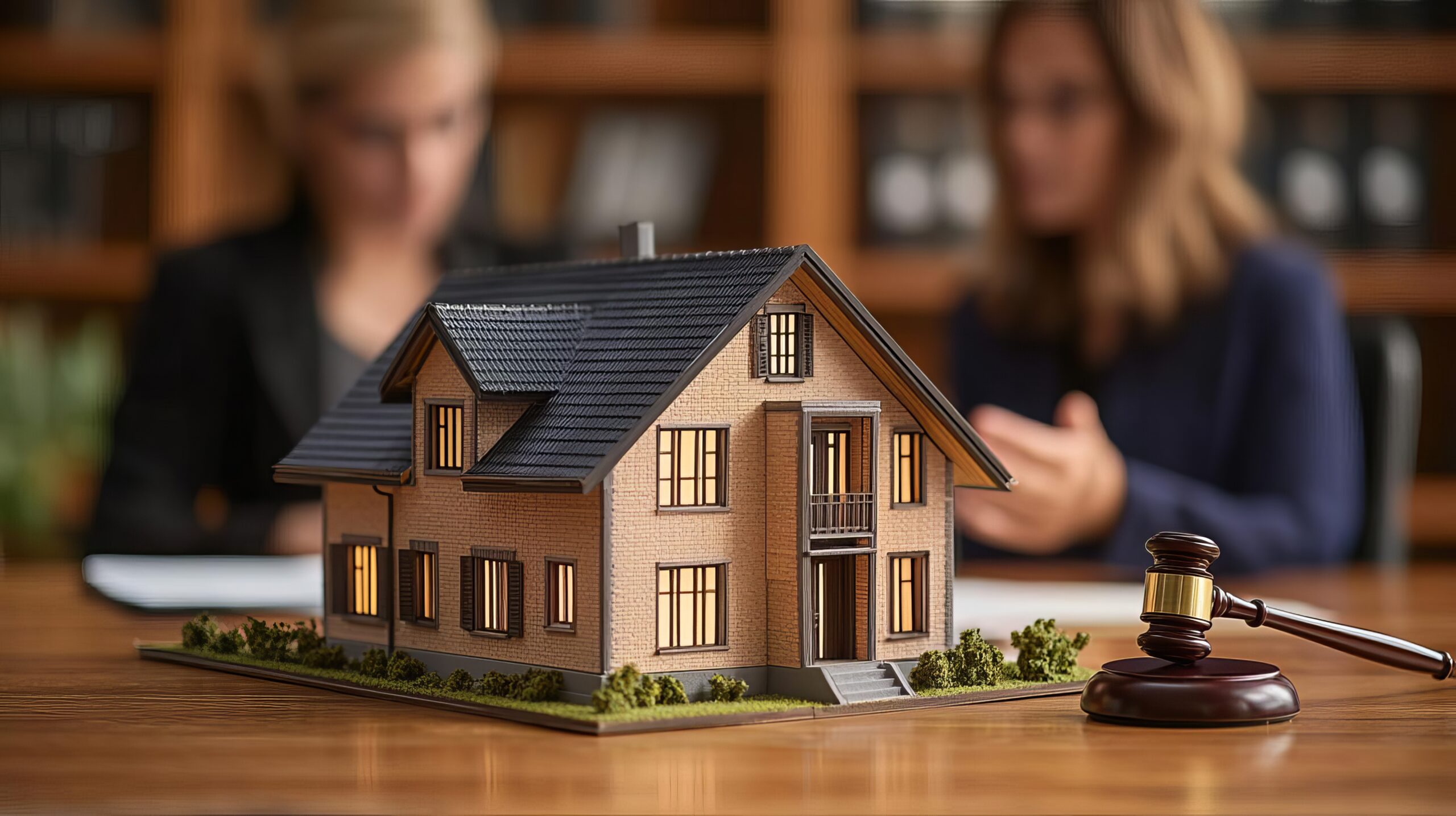 Modellhaus auf Tisch