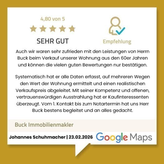Google Rezension Verkäufer Wohnung in Bissingen Schuhmacher