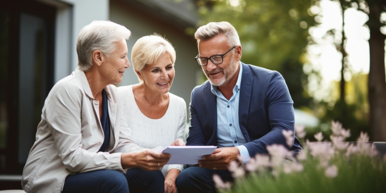 Zwei Kunden werden beraten